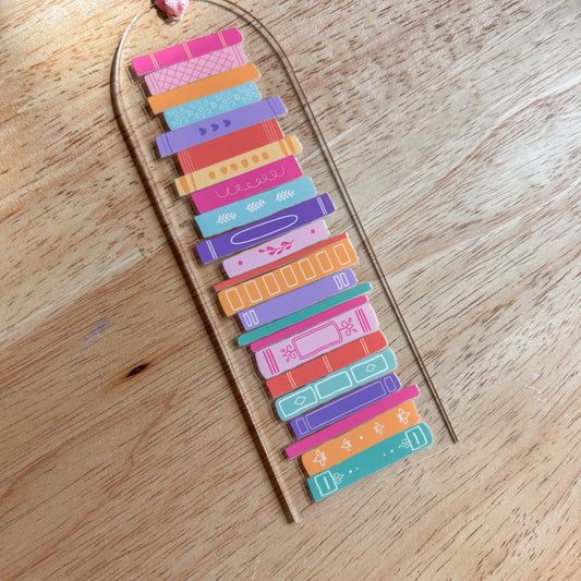 Book Stack Acrylic Bookmark