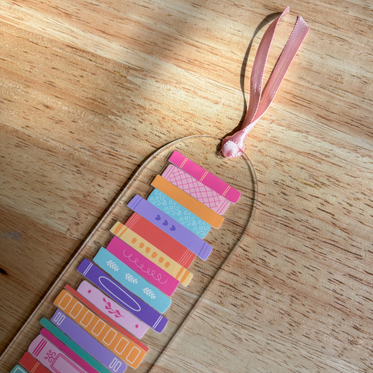 Book Stack Acrylic Bookmark