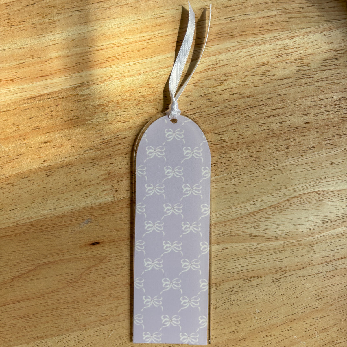 Purple Bows Acrylic Bookmark