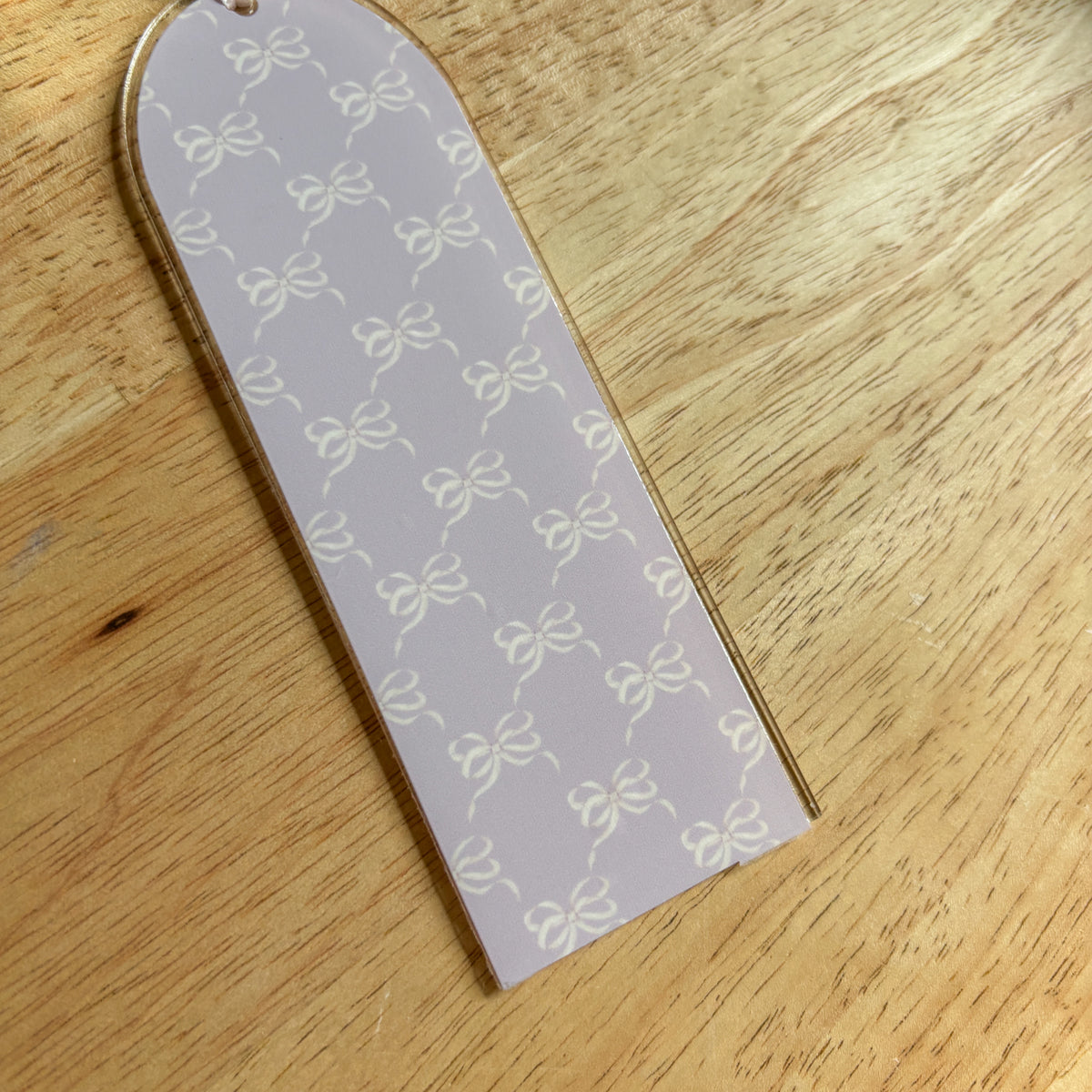 Purple Bows Acrylic Bookmark