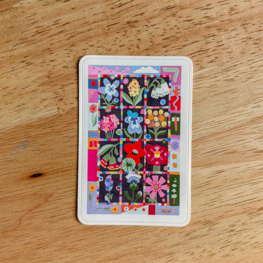 Flower Blocks Vinyl Sticker