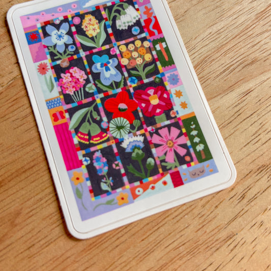 Flower Blocks Vinyl Sticker