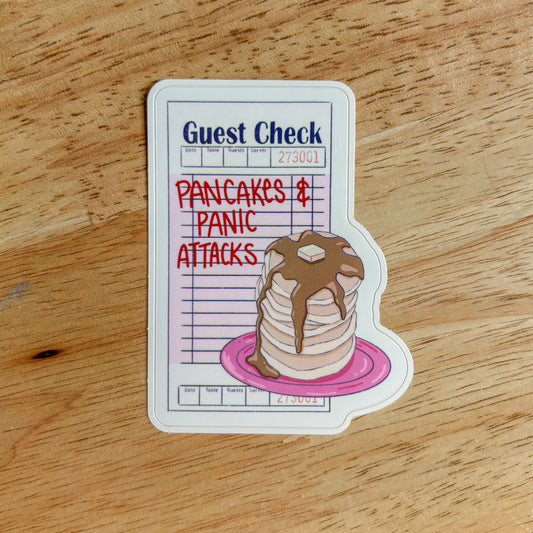 Pancakes & Panic Attacks Vinyl Sticker