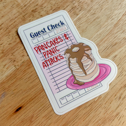 Pancakes & Panic Attacks Vinyl Sticker