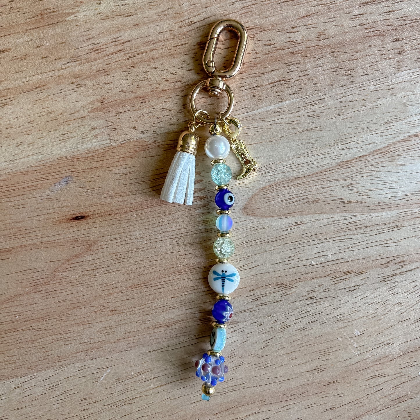 Coastal Cowgirl Beaded Keychain