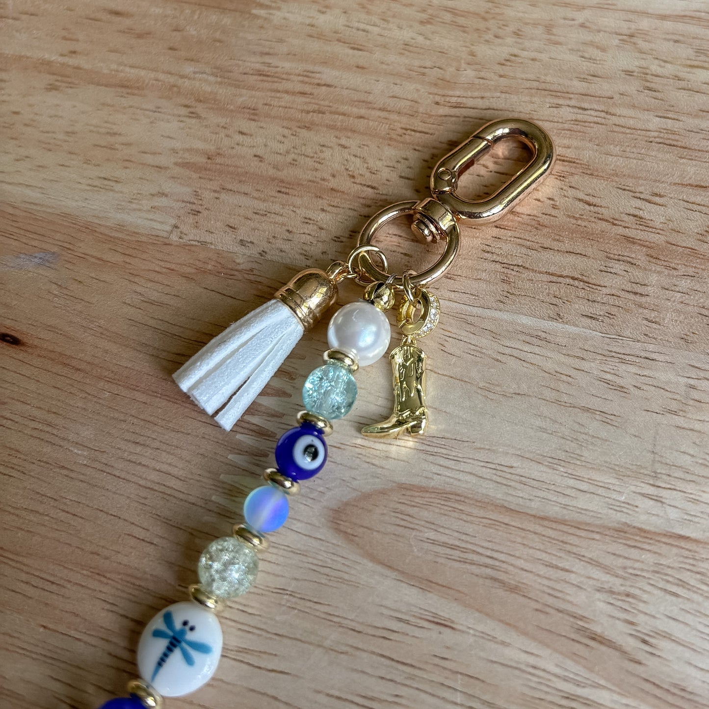 Coastal Cowgirl Beaded Keychain