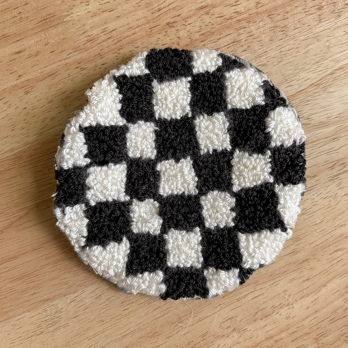Black Checker Coaster