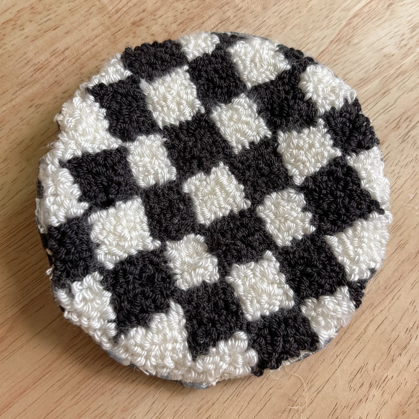 Black Checker Coaster