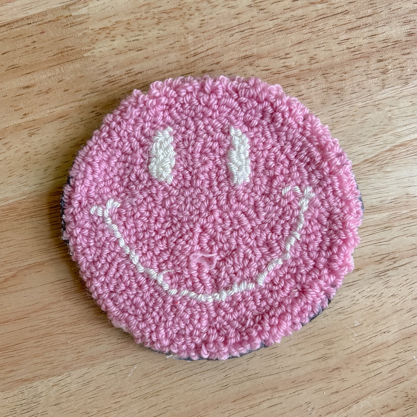 Pink Smiley Coaster