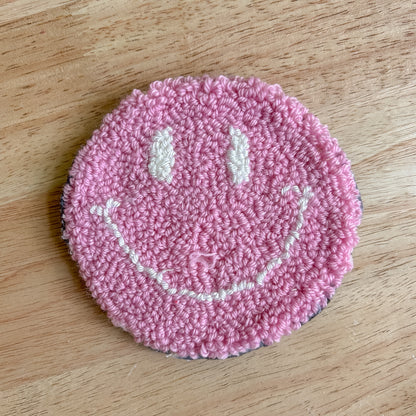 Pink Smiley Coaster