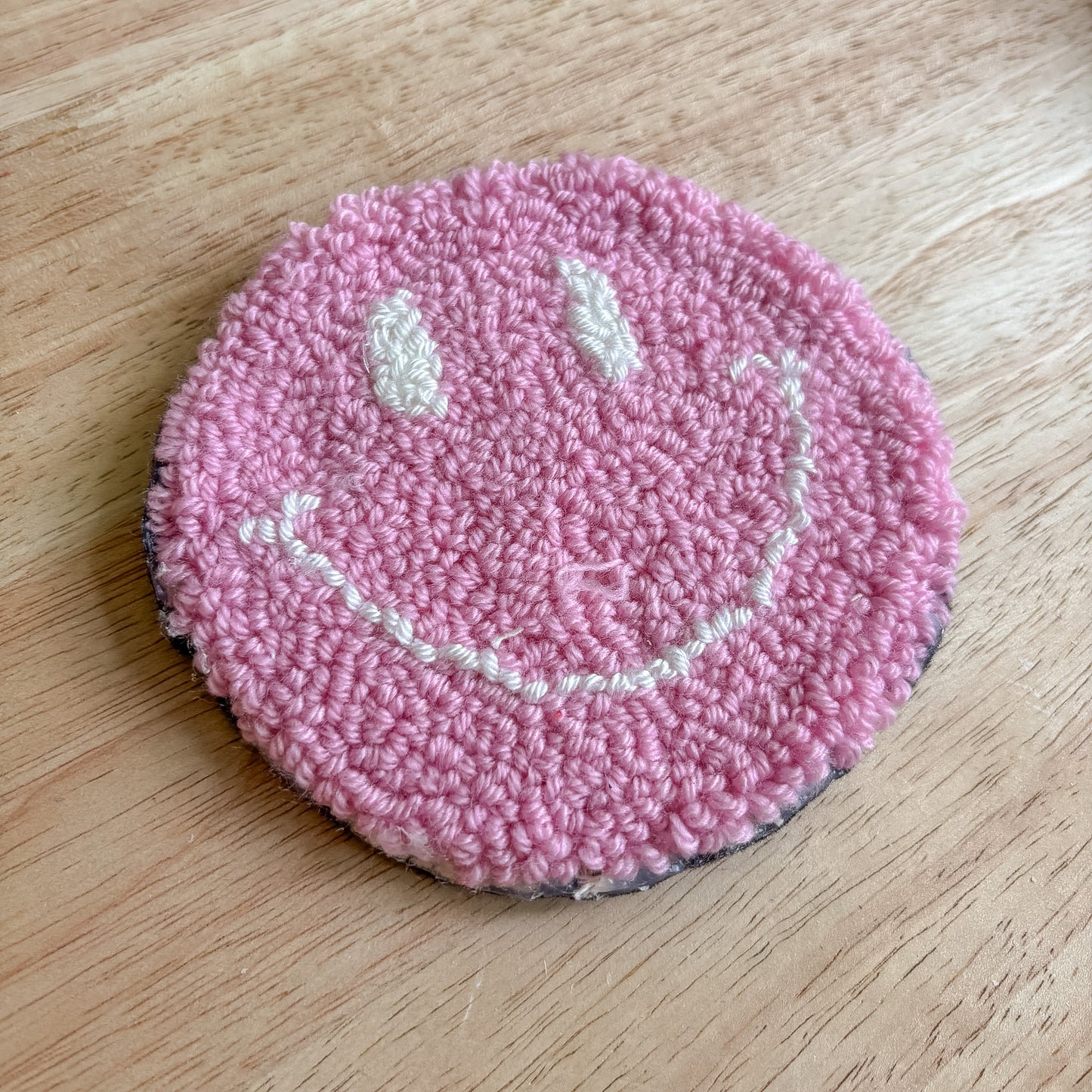 Pink Smiley Coaster