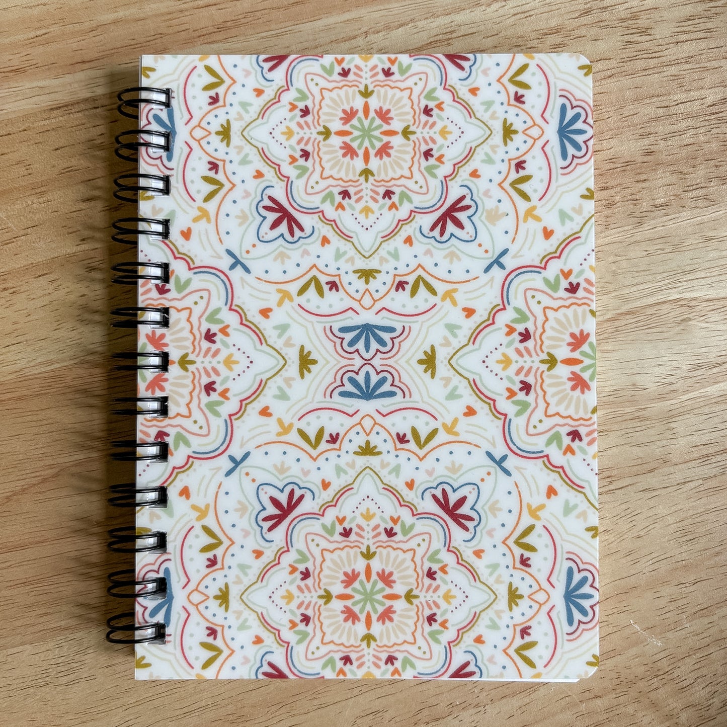 Yellow Pattern Softcover Spiral Notebook