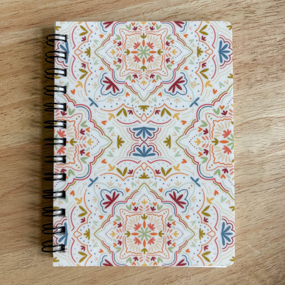 Yellow Pattern Softcover Spiral Notebook
