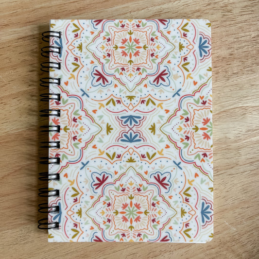 Yellow Pattern Softcover Spiral Notebook