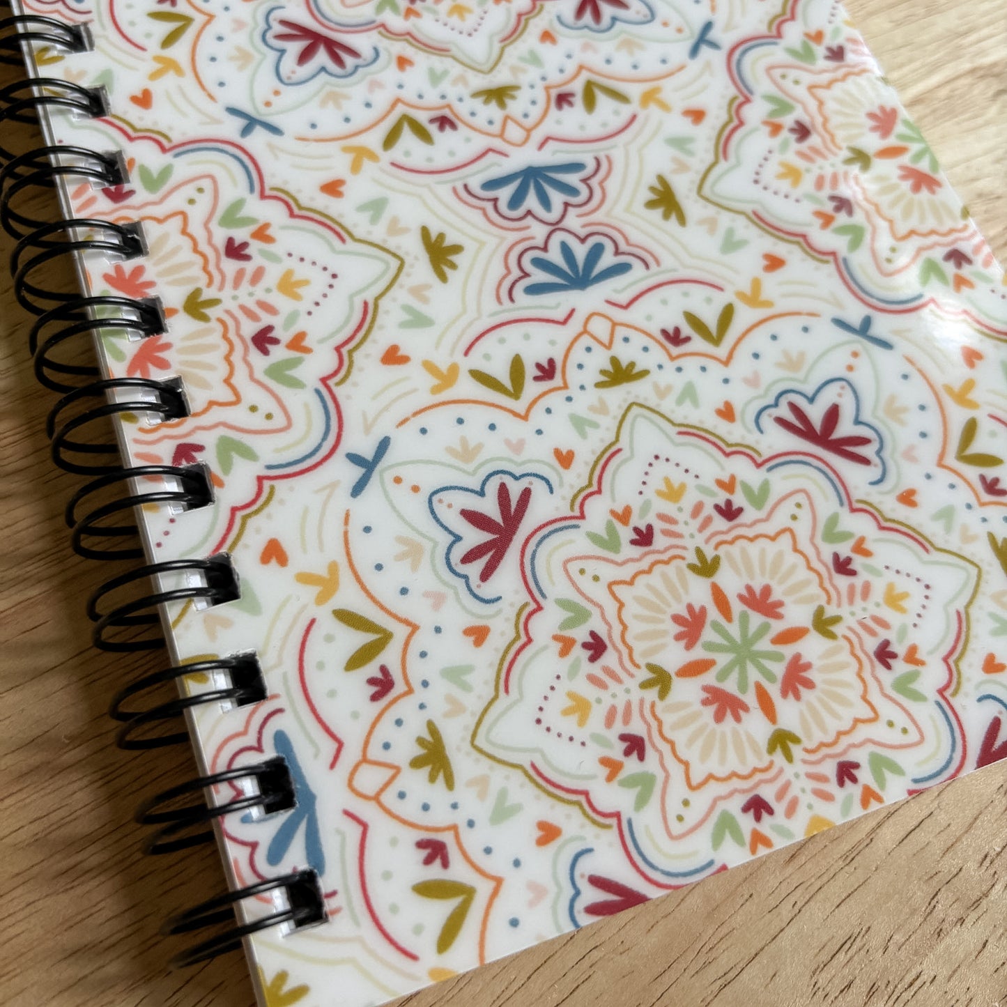 Yellow Pattern Softcover Spiral Notebook