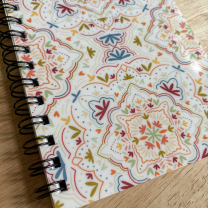 Yellow Pattern Softcover Spiral Notebook