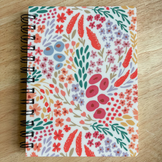 Rainbow Floral Softcover Spiral Notebook