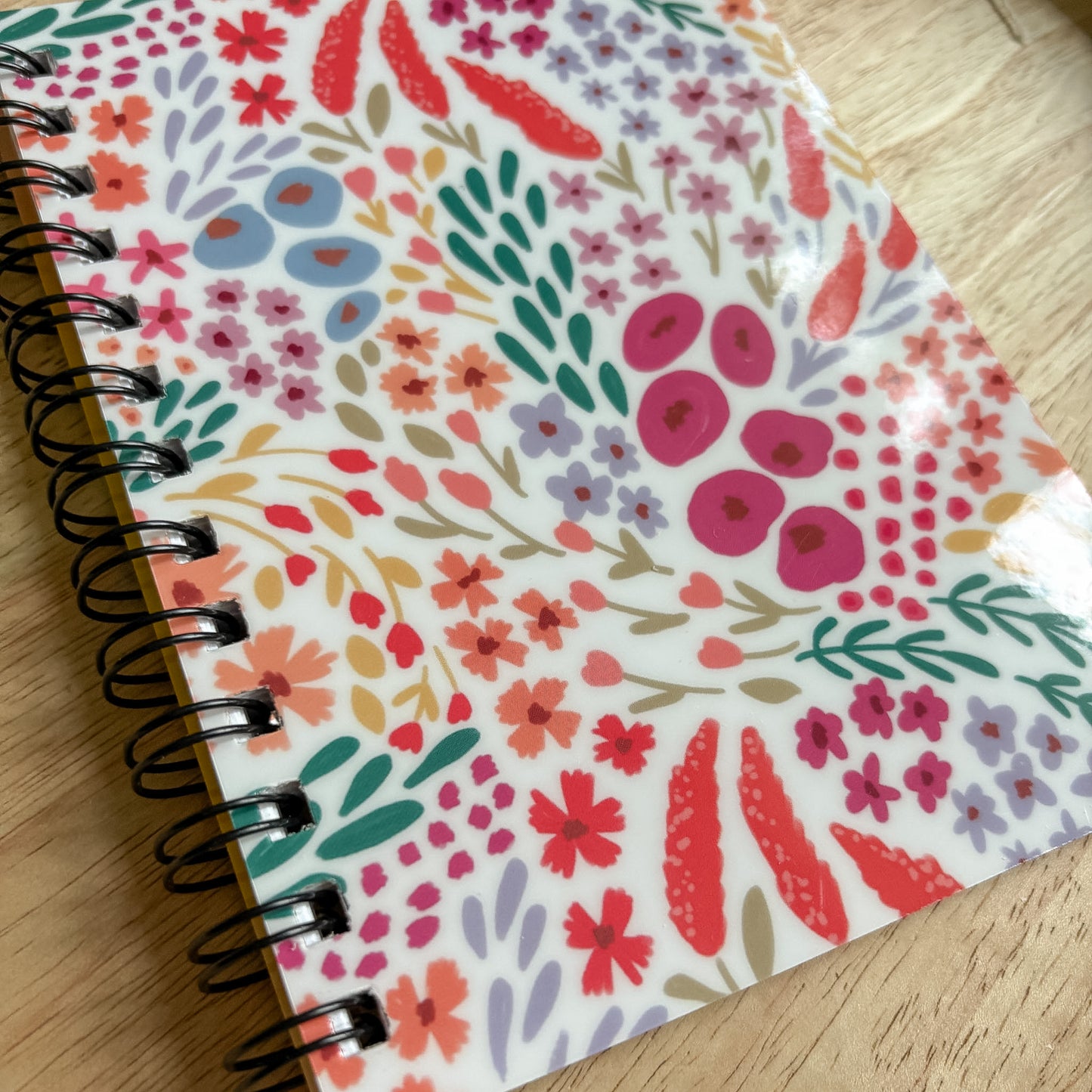 Rainbow Floral Softcover Spiral Notebook
