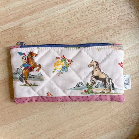 Western Rodeo Pencil & Glasses Case