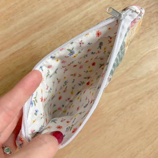 French Country Patchwork Pencil & Glasses Case