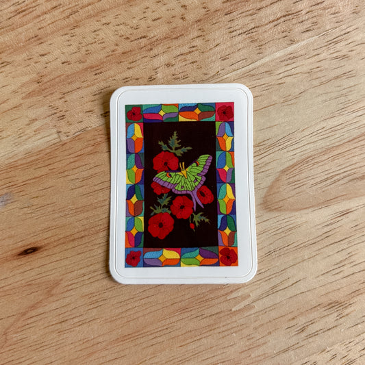 Luna Moth Vinyl Sticker
