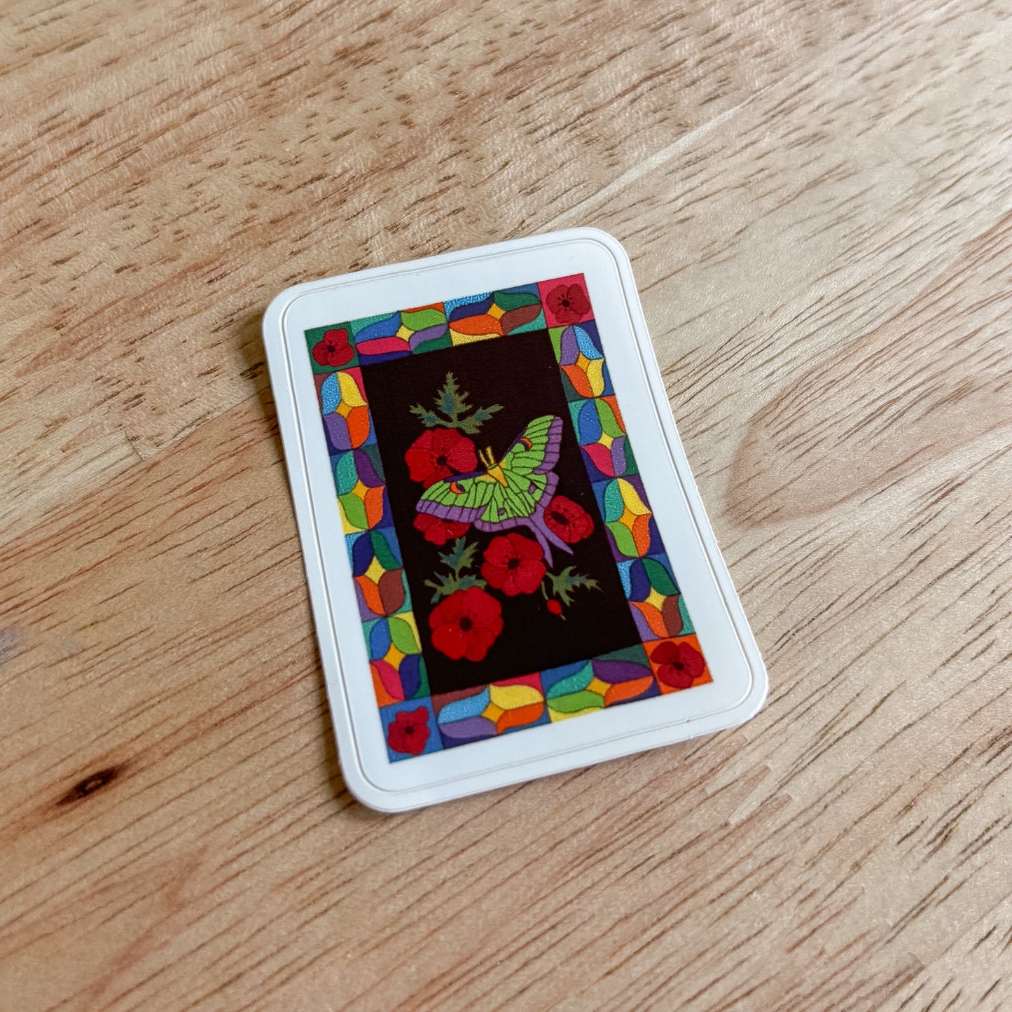 Luna Moth Vinyl Sticker