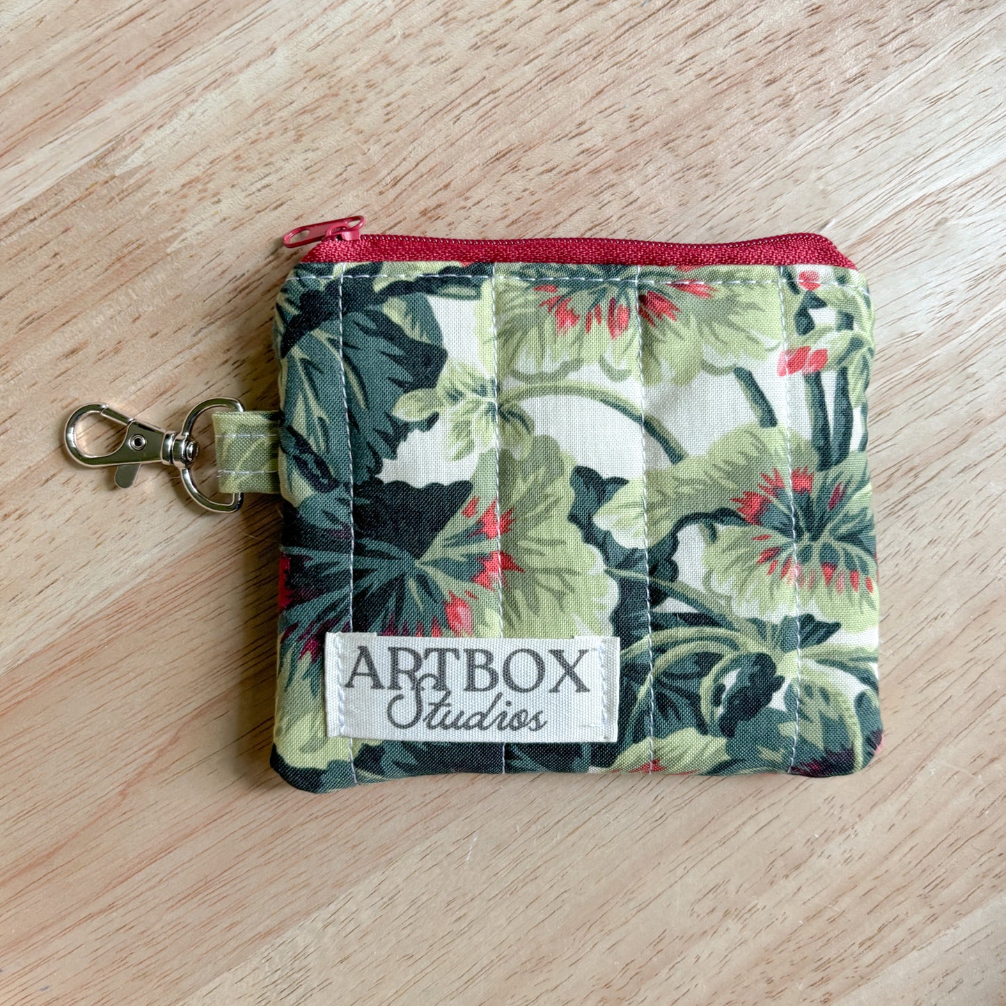 Geranium Garden Keychain Wallet