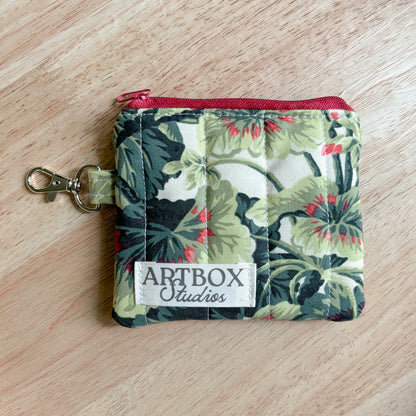 Geranium Garden Keychain Wallet
