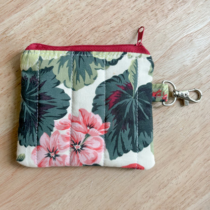 Geranium Garden Keychain Wallet