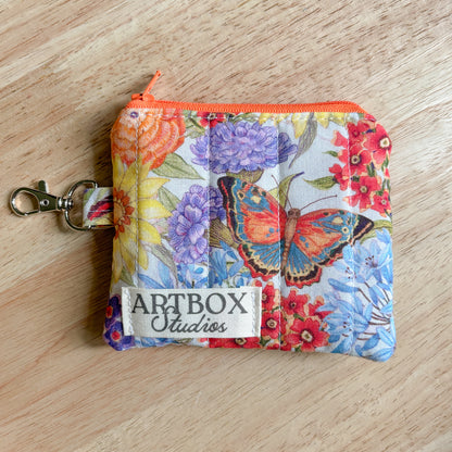 Butterfly Garden Keychain Wallet
