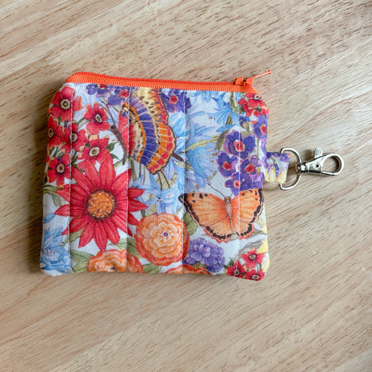 Butterfly Garden Keychain Wallet