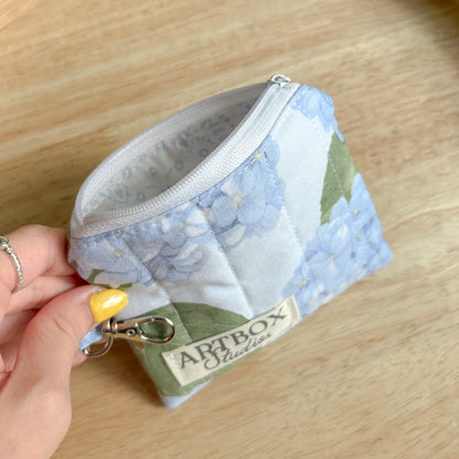Blue Hydrangea Keychain Wallet