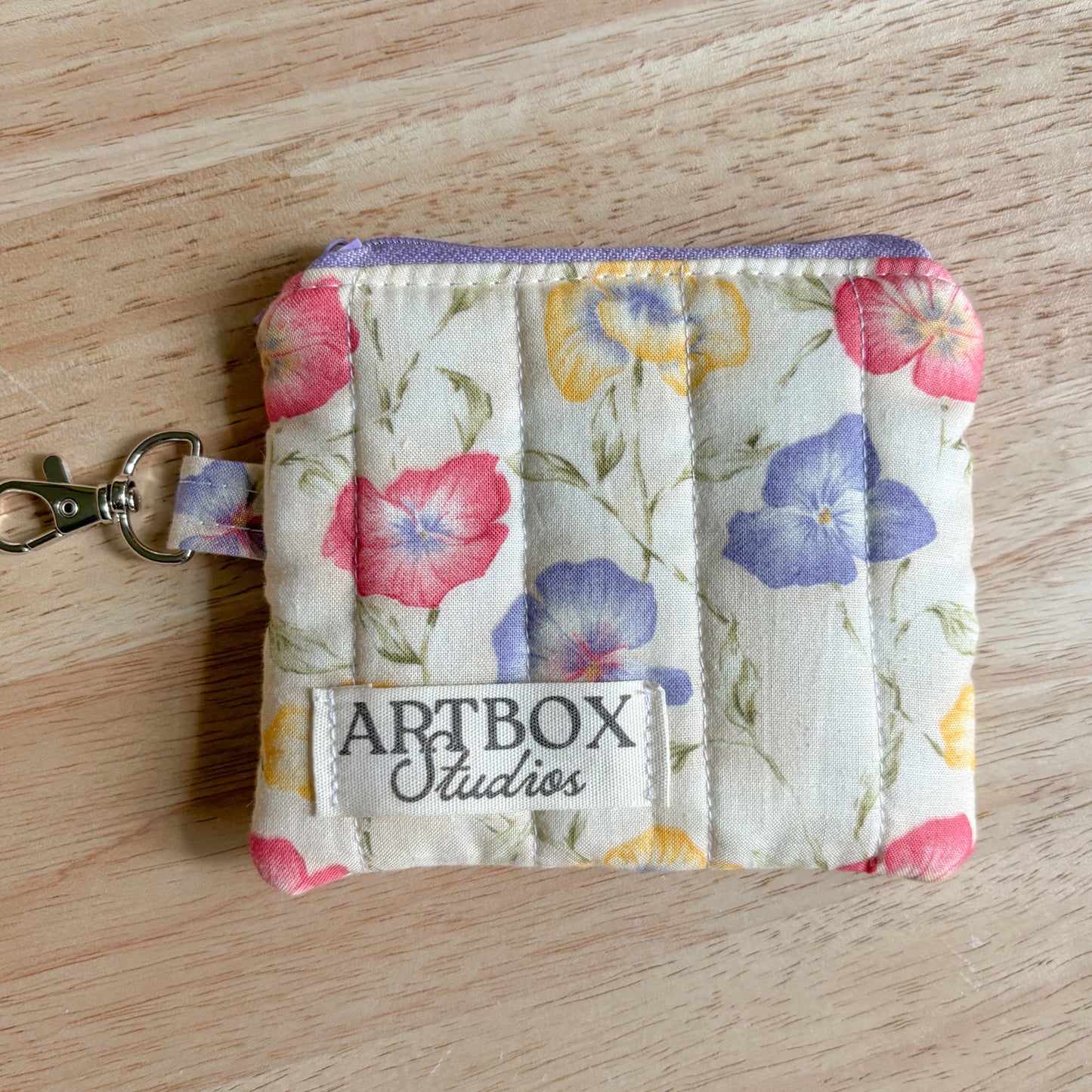 Pretty Pansy Keychain Wallet
