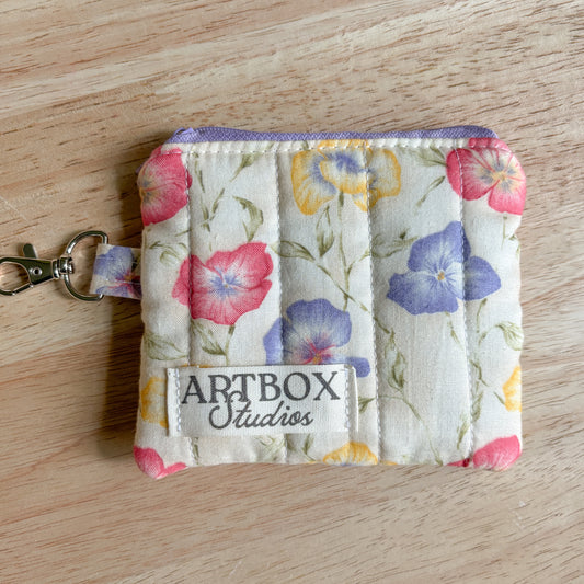 Pretty Pansy Keychain Wallet