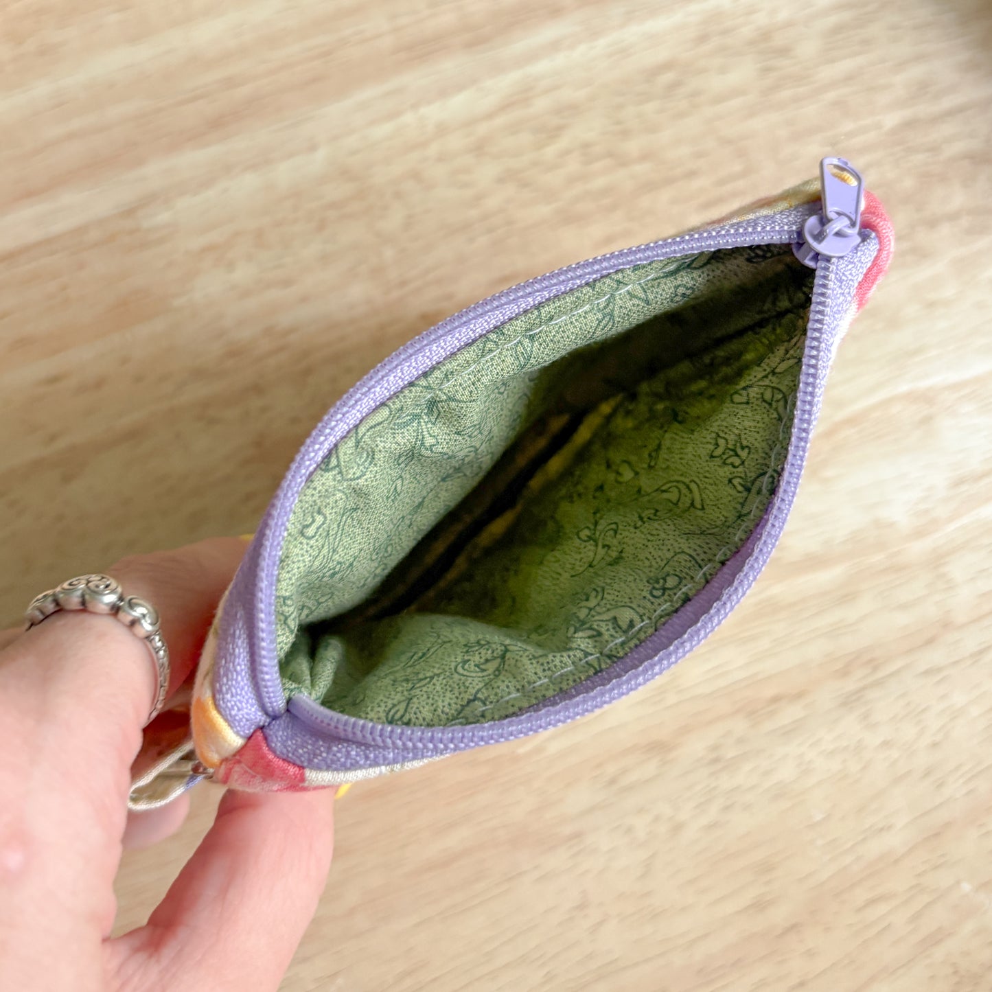 Pretty Pansy Keychain Wallet