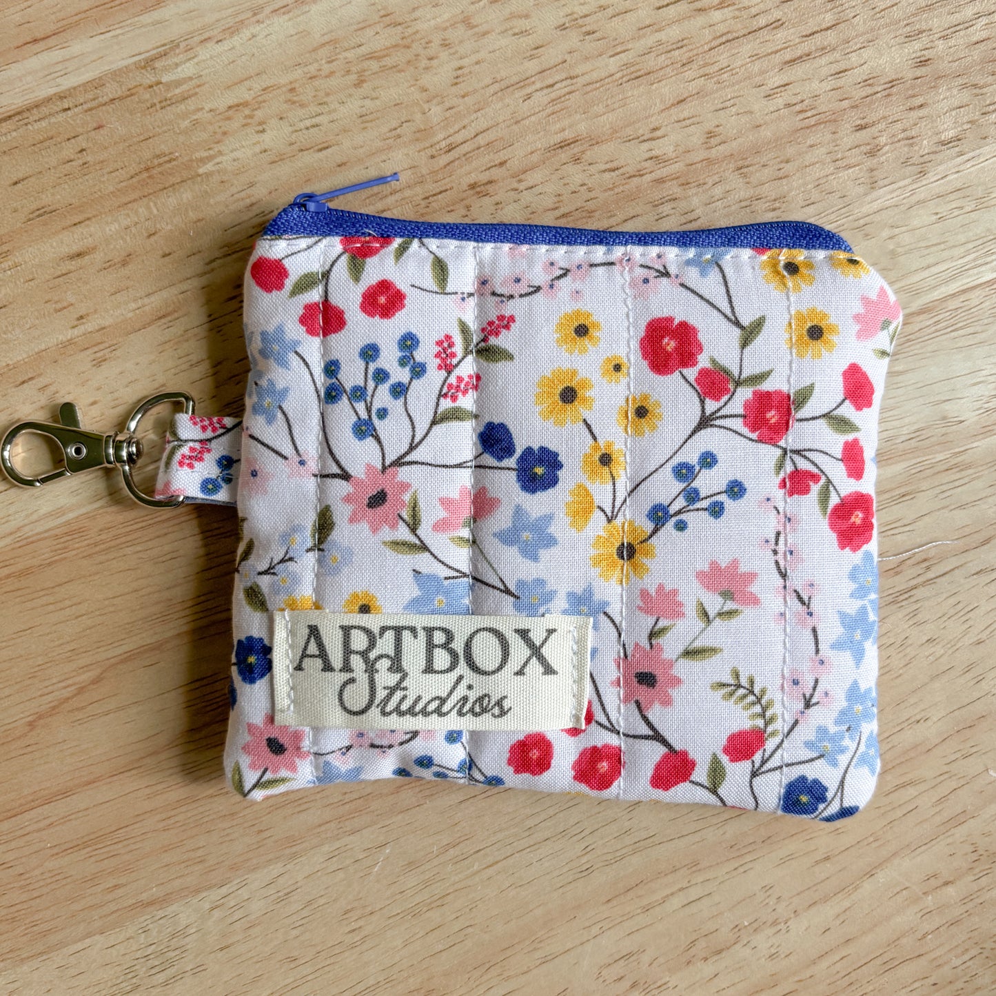 Bright Floral Keychain Wallet
