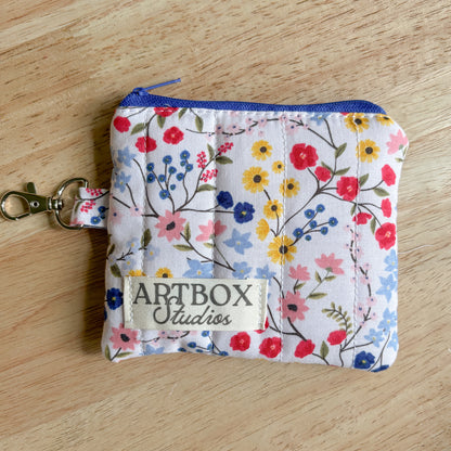 Bright Floral Keychain Wallet