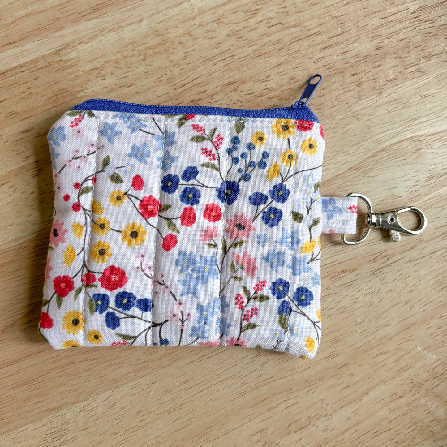 Bright Floral Keychain Wallet