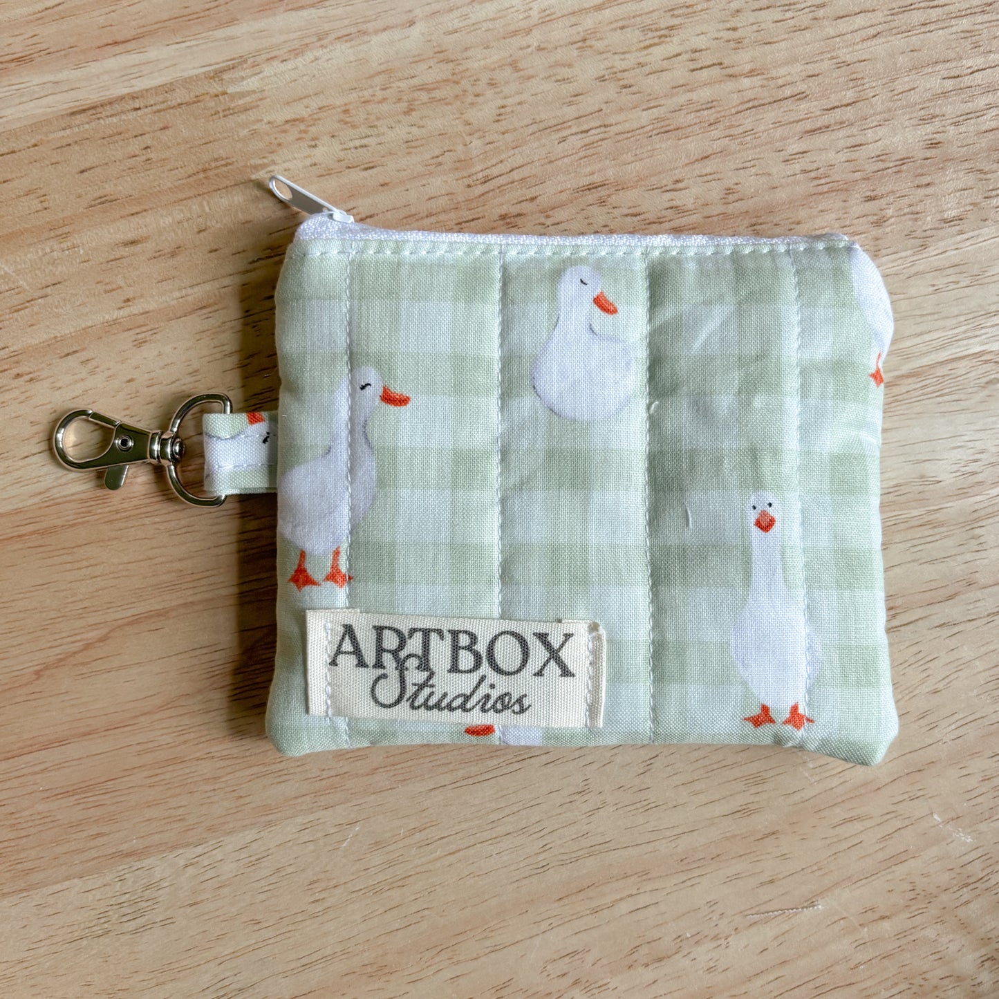 Duck Gingham Keychain Wallet