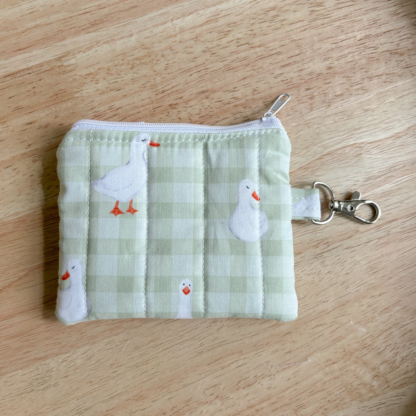 Duck Gingham Keychain Wallet