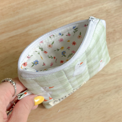 Duck Gingham Keychain Wallet