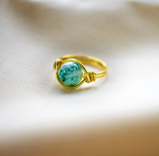 Turquoise Wire Wrapped Ring