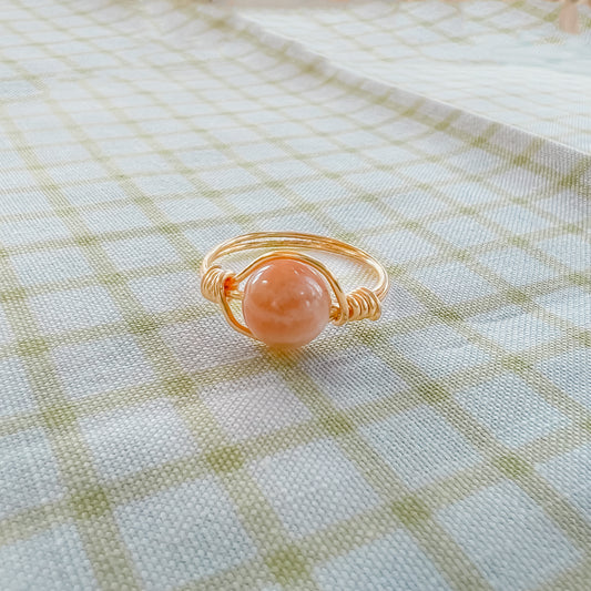 Sunstone Wire Wrapped Ring