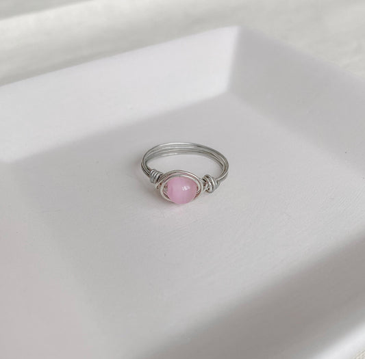 Jade Wire Wrapped Ring